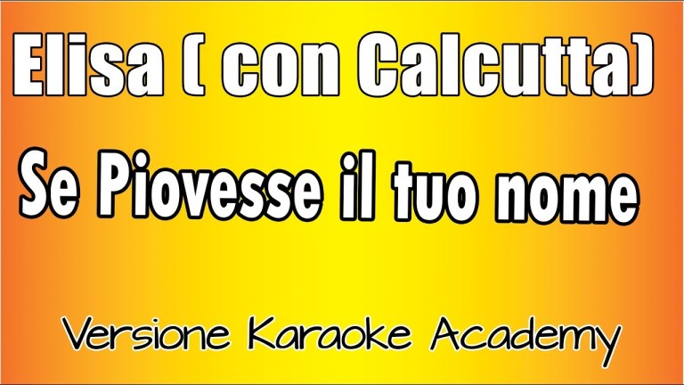 Elisa ft Calcutta – Se piovesse il tuo nome (Versione Karaoke Academy Italia) Elisa ft Calcutta – Se piovesse il tuo nome (Versione Karaoke Academy Italia)