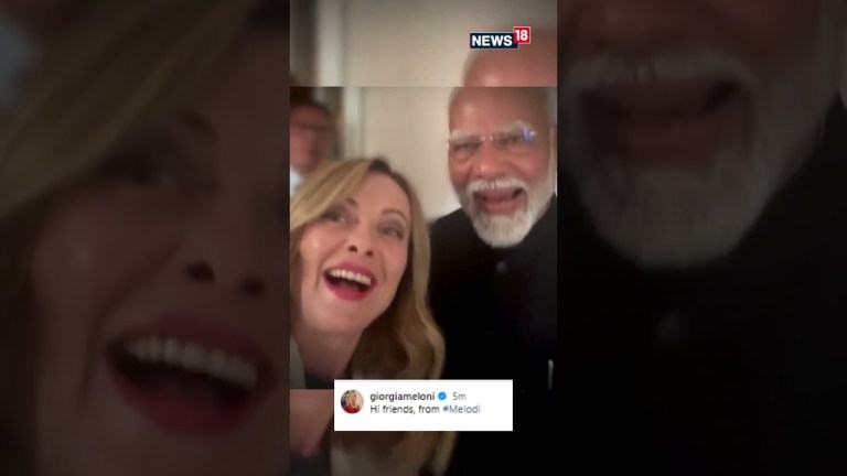“Hello From The Melodi Team” Says Italy’s Pm Giorgia Meloni As She Takes A Video With PM Modi | N18S “Hello From The Melodi Team” Says Italy’s Pm Giorgia Meloni As She Takes A Video With PM Modi | N18S