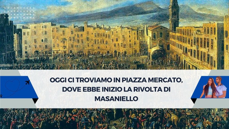 Oggi ci troviamo in piazza Mercato, dove ebbe inizio la Rivolta di Masaniello. Oggi ci troviamo in piazza Mercato, dove ebbe inizio la Rivolta di Masaniello.