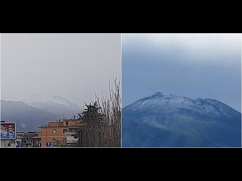 Vesuvio imbiancato: prima neve del 2025 sul vulcano Vesuvio imbiancato: prima neve del 2025 sul vulcano