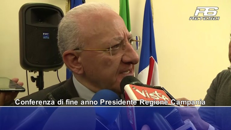 Conferenza di fine anno del Presidente della Regione Campania Vincenzo De Luca. Conferenza di fine anno del Presidente della Regione Campania Vincenzo De Luca.