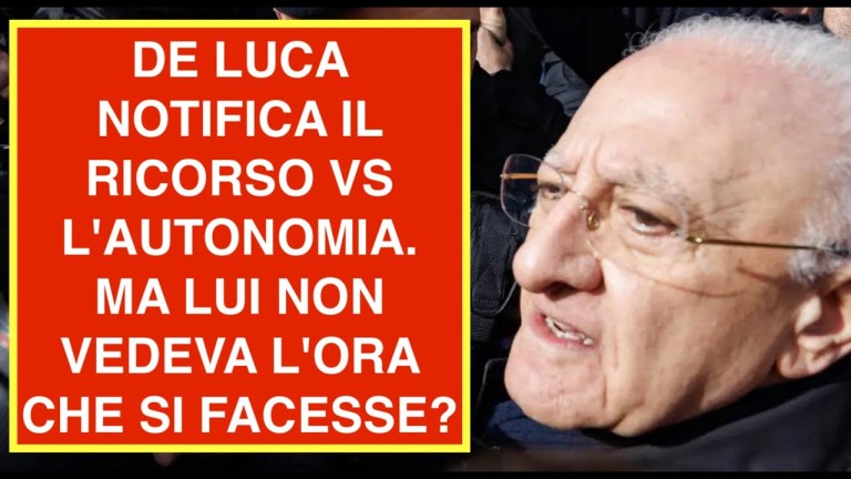 DE LUCA NOTIFICA IL RICORSO VS L’AUTONOMIA. MA LUI NON VEDEVA L’ORA CHE SI FACESSE? DE LUCA NOTIFICA IL RICORSO VS L’AUTONOMIA. MA LUI NON VEDEVA L’ORA CHE SI FACESSE?
