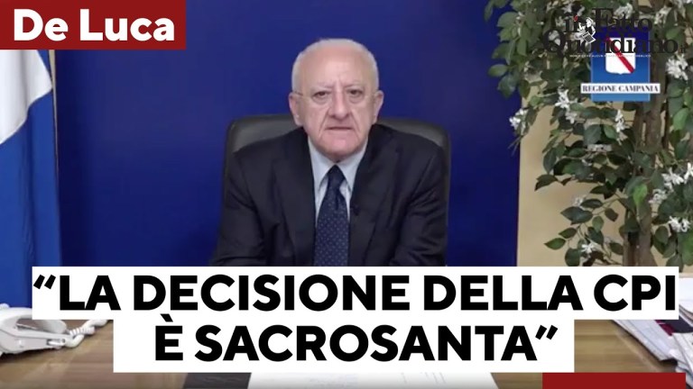 De Luca: “Il mandato di arresto per Netanyahu è sacrosanto. Basta massacro a Gaza” De Luca: “Il mandato di arresto per Netanyahu è sacrosanto. Basta massacro a Gaza”