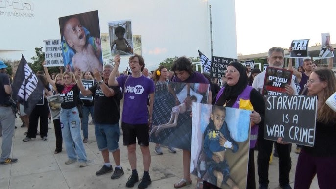 TEL AVIV, sacchi di farina come bebè in braccio: i manifestanti chiedono la fine della guerra a GAZA TEL AVIV, sacchi di farina come bebè in braccio: i manifestanti chiedono la fine della guerra a GAZA