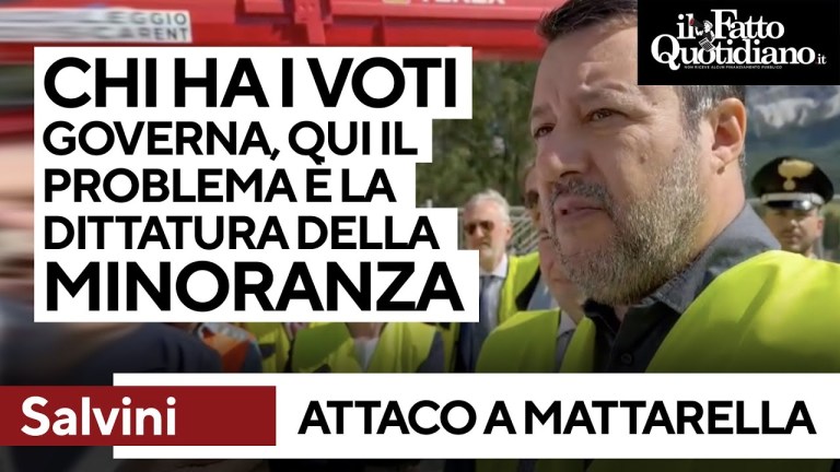 Salvini vs Mattarella: “Assolutismo della maggioranza? Il problema è la dittatura delle minoranze” Salvini vs Mattarella: “Assolutismo della maggioranza? Il problema è la dittatura delle minoranze”