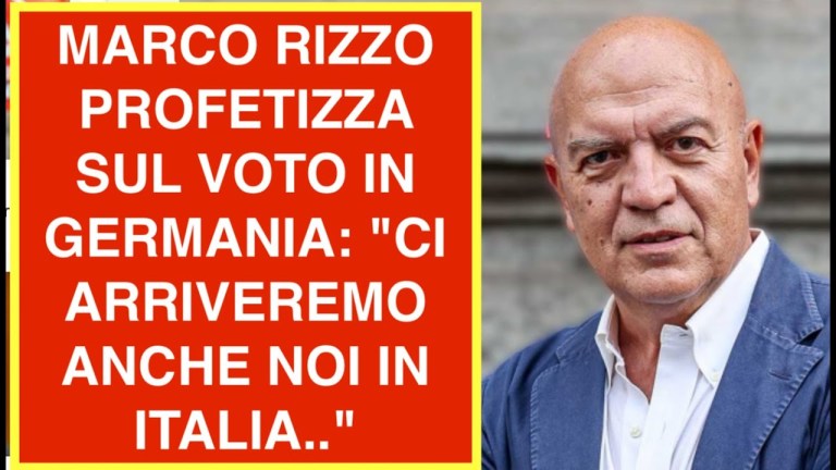 MARCO RIZZO PROFETIZZA SUL VOTO IN GERMANIA: “CI ARRIVEREMO ANCHE NOI IN ITALIA..” MARCO RIZZO PROFETIZZA SUL VOTO IN GERMANIA: “CI ARRIVEREMO ANCHE NOI IN ITALIA..”