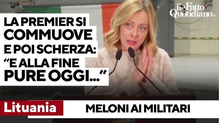 Meloni fa gli auguri di natale ai militari in Lituania e si commuove: “E alla fine pure oggi…” Meloni fa gli auguri di natale ai militari in Lituania e si commuove: “E alla fine pure oggi…”