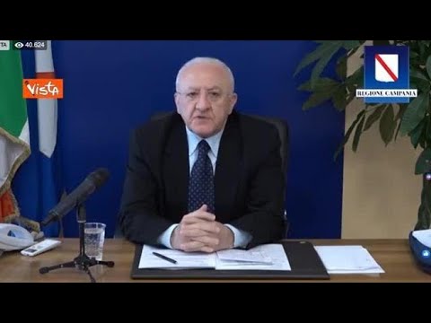 Coronavirus, De Luca: «Entro due settimane mascherine obbligatorie anche in Campania» Coronavirus, De Luca: «Entro due settimane mascherine obbligatorie anche in Campania»