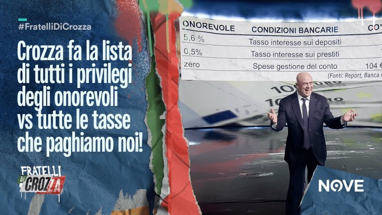 Crozza fa la lista di tutti i privilegi degli onorevoli vs tutte le tasse che paghiamo noi! Crozza fa la lista di tutti i privilegi degli onorevoli vs tutte le tasse che paghiamo noi!