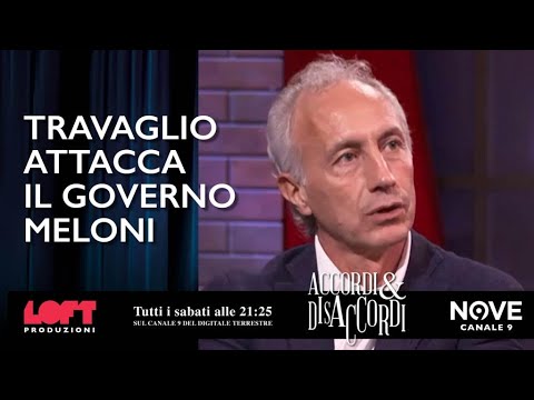Travaglio attacca il Governo Meloni Travaglio attacca il Governo Meloni
