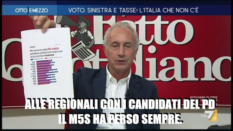Voto in Liguria, Travaglio: I 5Stelle devono abbandonare completamente queste ammucchiate con il PD. Voto in Liguria, Travaglio: I 5Stelle devono abbandonare completamente queste ammucchiate con il PD.