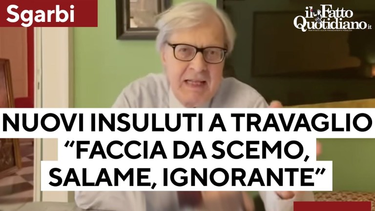 Sgarbi vs Travaglio: “Ignorante, faccia da scemo, salame. Votare la Meloni scrivendo Giorgia si può” Sgarbi vs Travaglio: “Ignorante, faccia da scemo, salame. Votare la Meloni scrivendo Giorgia si può”