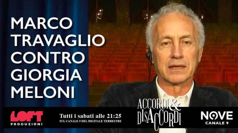 Marco Travaglio contro Giorgia Meloni Marco Travaglio contro Giorgia Meloni