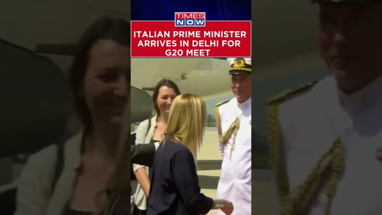 Italian Prime Minister Giorgia Meloni Arrives In New Delhi |G20 Summit 2023 | India #shorts Italian Prime Minister Giorgia Meloni Arrives In New Delhi |G20 Summit 2023 | India #shorts