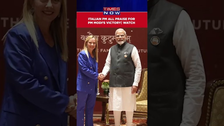 Italian PM Giorgia Meloni Congratulates PM Modi On Winning Third Term #shorts Italian PM Giorgia Meloni Congratulates PM Modi On Winning Third Term #shorts