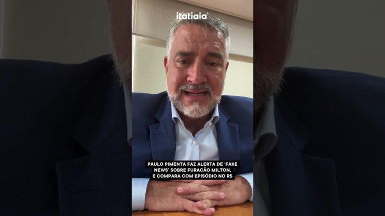 PIMENTA FAZ ALERTA PARA ‘FAKE NEWS’ SOBRE FURACÃO MILTON, E CITA ‘SEMELHANÇAS’ COM ENCHENTES NO RS PIMENTA FAZ ALERTA PARA ‘FAKE NEWS’ SOBRE FURACÃO MILTON, E CITA ‘SEMELHANÇAS’ COM ENCHENTES NO RS