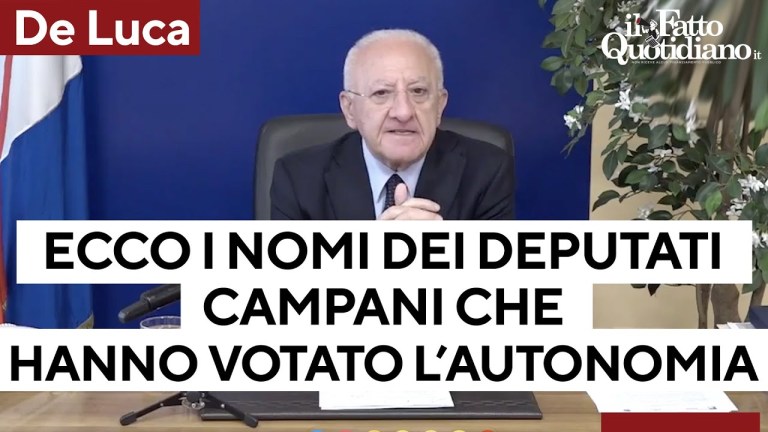 Autonomia differenziata, De Luca fa i nomi dei deputati che l’hanno votata: “Nemici del sud” Autonomia differenziata, De Luca fa i nomi dei deputati che l’hanno votata: “Nemici del sud”