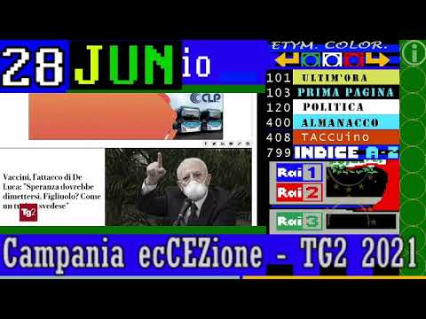 TG2 CAMPANIA 28 GIUGNO 2021 fronte mascherine e sanità, De Luca all’attacco TG2 CAMPANIA 28 GIUGNO 2021 fronte mascherine e sanità, De Luca all’attacco