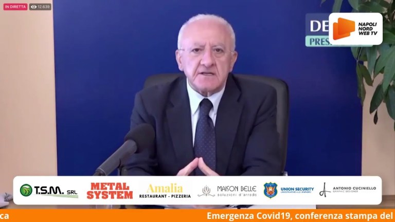Emergenza Covid19, conferenza stampa del presidente della Regione Campania De Luca +++ LIVE +++ Emergenza Covid19, conferenza stampa del presidente della Regione Campania De Luca +++ LIVE +++
