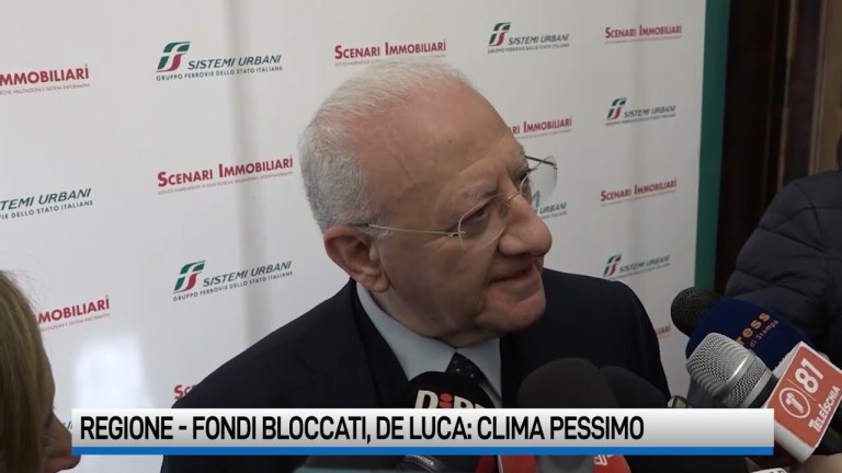 Fondi coesione bloccati per la Campania, De Luca: “Clima pessimo” Fondi coesione bloccati per la Campania, De Luca: “Clima pessimo”