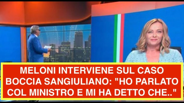 MELONI INTERVIENE SUL CASO BOCCIA SANGIULIANO: “HO PARLATO COL MINISTRO E MI HA DETTO CHE..” MELONI INTERVIENE SUL CASO BOCCIA SANGIULIANO: “HO PARLATO COL MINISTRO E MI HA DETTO CHE..”