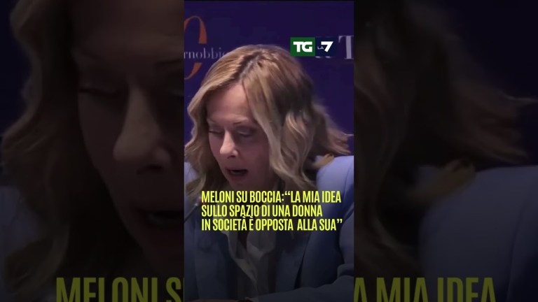 #Meloni su #Boccia: “La mia idea sullo spazio di una donna in società è opposta alla sua” #Meloni su #Boccia: “La mia idea sullo spazio di una donna in società è opposta alla sua”