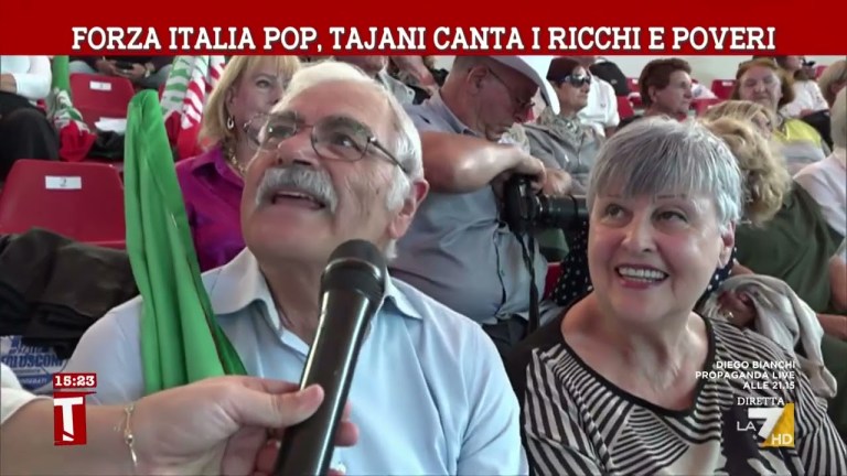 Forza Italia pop, Tajani canta i Ricchi e Poveri Forza Italia pop, Tajani canta i Ricchi e Poveri