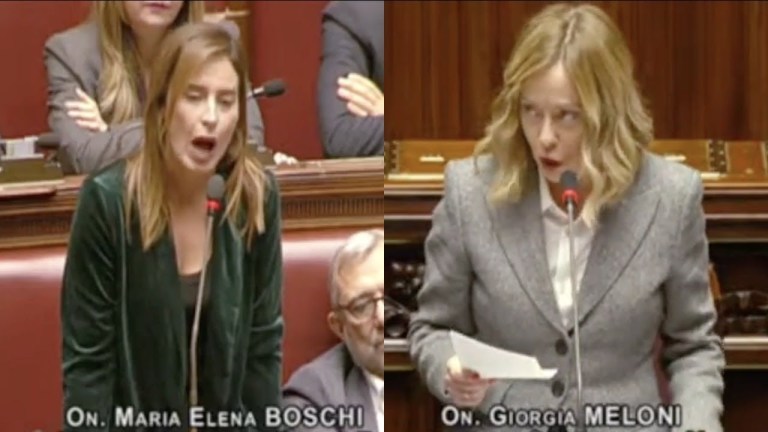 IL BOTTA E RISPOSTA TRA BOSCHI E GIORGIA MELONI ALLA CAMERA DEI DEPUTATI IL BOTTA E RISPOSTA TRA BOSCHI E GIORGIA MELONI ALLA CAMERA DEI DEPUTATI