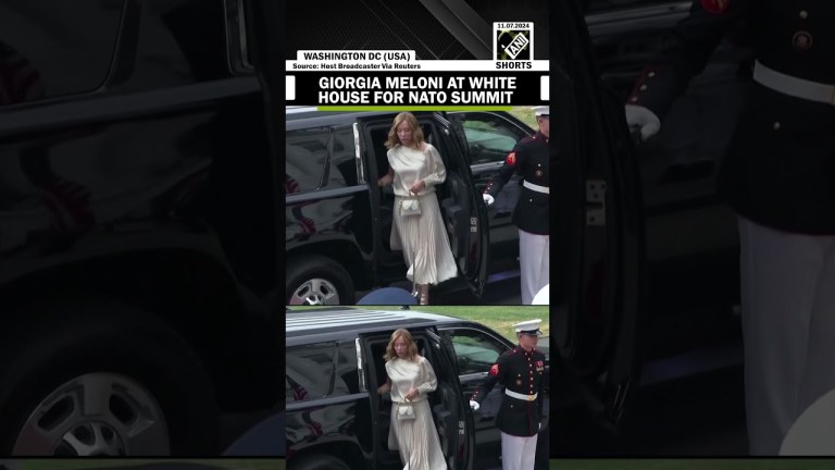 Italian PM Giorgia Meloni arrives at White House for NATO Summit Italian PM Giorgia Meloni arrives at White House for NATO Summit