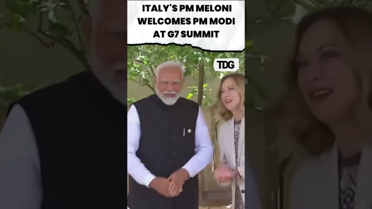 #watch | Italian Prime Minister Giorgia Meloni Welcomes PM Narendra Modi #shorts #g7summit #watch | Italian Prime Minister Giorgia Meloni Welcomes PM Narendra Modi #shorts #g7summit