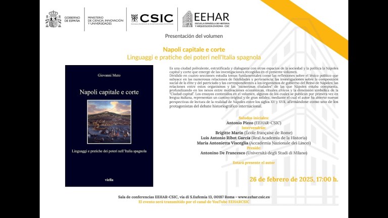 Presentación del volumen – Napoli capitale e corte Presentación del volumen – Napoli capitale e corte