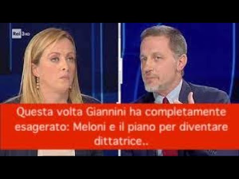 Questa volta Giannini ha completamente esagerato: Meloni e il piano per diventare dittatrice.. Questa volta Giannini ha completamente esagerato: Meloni e il piano per diventare dittatrice..