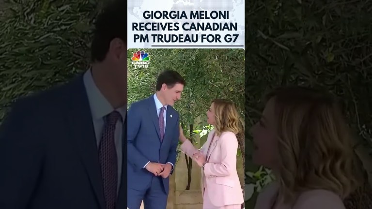Giorgia Meloni Receives Canadian PM Justin Trudeau For G7 Summit | PM Modi | N18G Giorgia Meloni Receives Canadian PM Justin Trudeau For G7 Summit | PM Modi | N18G