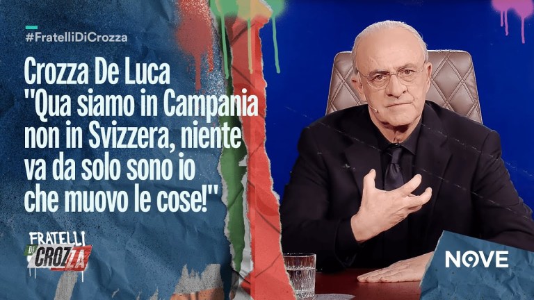 Crozza De Luca “Qua siamo in Campania non in Svizzera, niente va da solo sono io che muovo le cose!” Crozza De Luca “Qua siamo in Campania non in Svizzera, niente va da solo sono io che muovo le cose!”