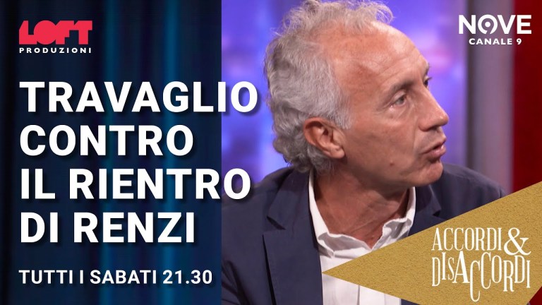 Travaglio contro il rientro di Renzi Travaglio contro il rientro di Renzi