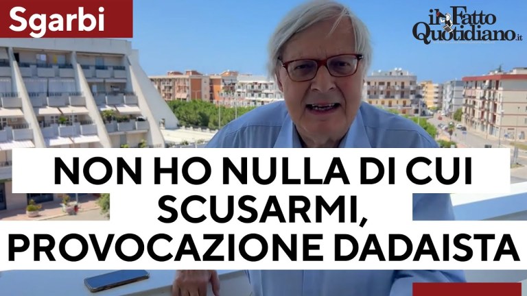 Sgarbi: “Mi scuserei volentieri, ma non so con chi”. E sul turpiloquio: “Provocazione dadaista” Sgarbi: “Mi scuserei volentieri, ma non so con chi”. E sul turpiloquio: “Provocazione dadaista”