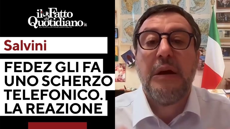 Fedez fa uno scherzo telefonico a Salvini, la reazione del ministro in diretta social Fedez fa uno scherzo telefonico a Salvini, la reazione del ministro in diretta social