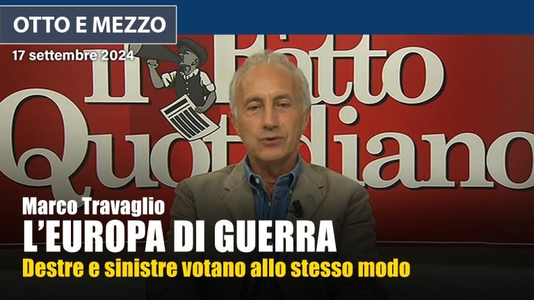 Marco Travaglio a Otto e Mezzo su Draghi e l’Europa di guerra Marco Travaglio a Otto e Mezzo su Draghi e l’Europa di guerra