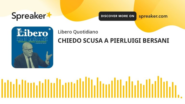 CHIEDO SCUSA A PIERLUIGI BERSANI CHIEDO SCUSA A PIERLUIGI BERSANI