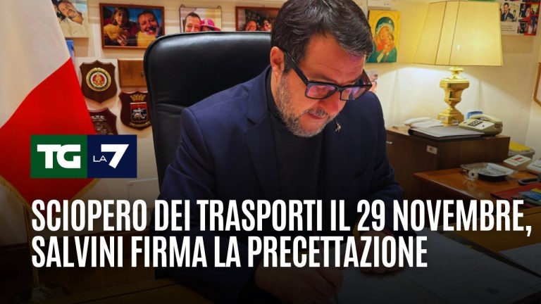 Sciopero dei trasporti il 29 novembre, Salvini firma la precettazione Sciopero dei trasporti il 29 novembre, Salvini firma la precettazione