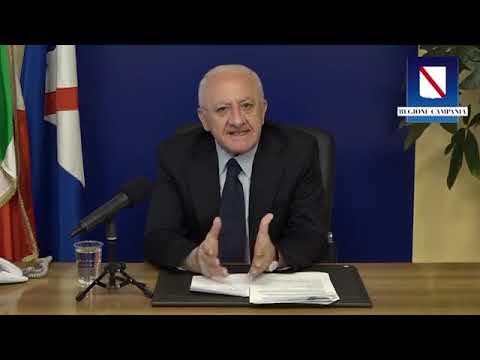 Campania, De Luca: il punto sui contagi, sostegno imprese e scuola (17.07.20) Campania, De Luca: il punto sui contagi, sostegno imprese e scuola (17.07.20)