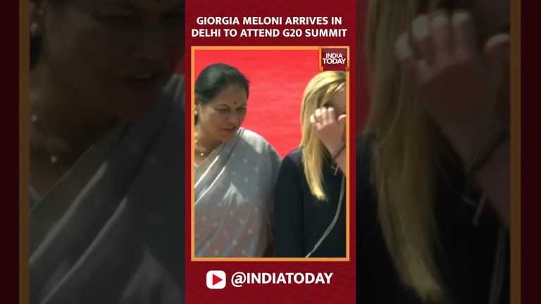 Italian PM Giorgia Meloni Arrives In Delhi To Attend G20 Summit In New Delhi #shorts Italian PM Giorgia Meloni Arrives In Delhi To Attend G20 Summit In New Delhi #shorts