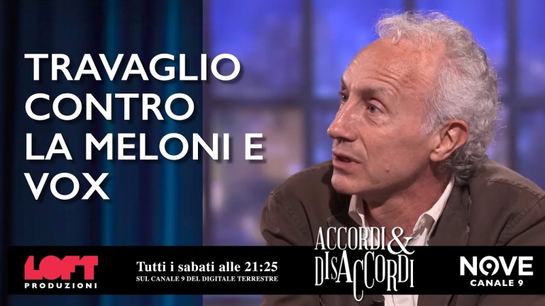 Travaglio contro la Meloni e Vox Travaglio contro la Meloni e Vox
