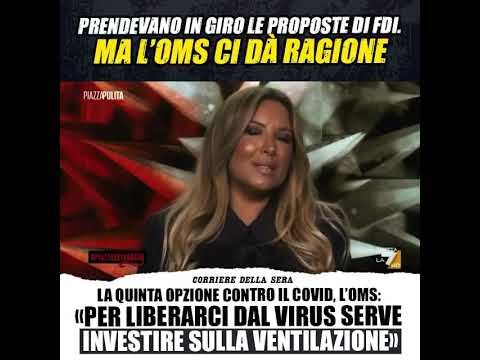 Meloni: Ridevano della proposta di Fratelli d’Italia di utilizzare ventilazione meccanica Meloni: Ridevano della proposta di Fratelli d’Italia di utilizzare ventilazione meccanica