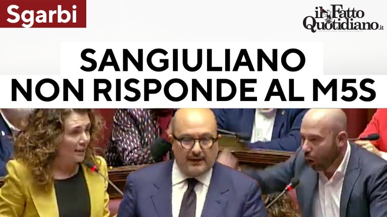Caso Sgarbi, il M5s chiede e Sangiuliano non risponde: “Non spetta a me” Caso Sgarbi, il M5s chiede e Sangiuliano non risponde: “Non spetta a me”