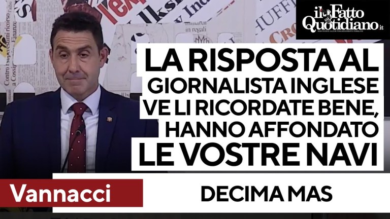 Decima Mas, Vannacci al giornalista inglese: “Ve li ricordate bene, affondarono le vostre navi” Decima Mas, Vannacci al giornalista inglese: “Ve li ricordate bene, affondarono le vostre navi”