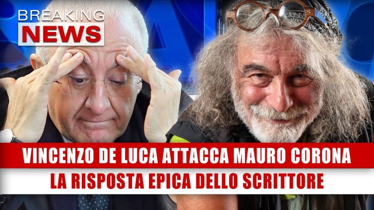 Vincenzo De Luca Attacca Mauro Corona: La Risposta Epica Dello Scrittore! Vincenzo De Luca Attacca Mauro Corona: La Risposta Epica Dello Scrittore!