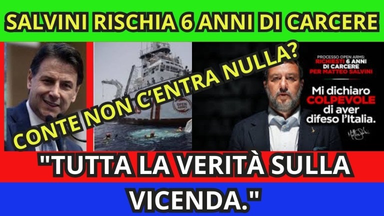 TUTTA LA VERITÀ SULLA VICENDA.” SALVINI RISCHIA 6 ANNI DI CARCERE TUTTA LA VERITÀ SULLA VICENDA.” SALVINI RISCHIA 6 ANNI DI CARCERE