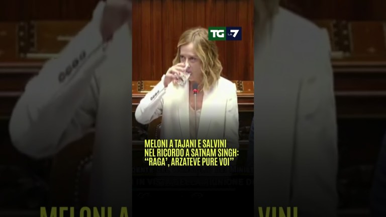 Meloni a Tajani e Salvini nel ricordo a Satnam Singh: “Raga’, arzateve pure voi” Meloni a Tajani e Salvini nel ricordo a Satnam Singh: “Raga’, arzateve pure voi”