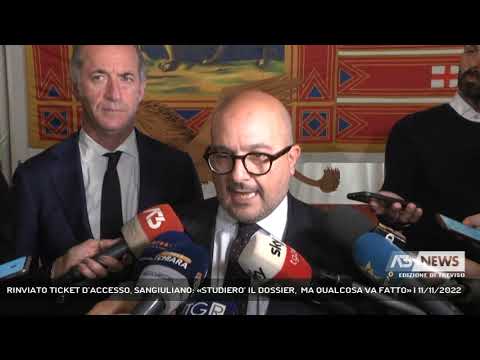 RINVIATO TICKET D’ACCESSO, SANGIULIANO: «STUDIERO’ IL DOSSIER, MA QUALCOSA VA FATTO» | 11/11/2022 RINVIATO TICKET D’ACCESSO, SANGIULIANO: «STUDIERO’ IL DOSSIER, MA QUALCOSA VA FATTO» | 11/11/2022